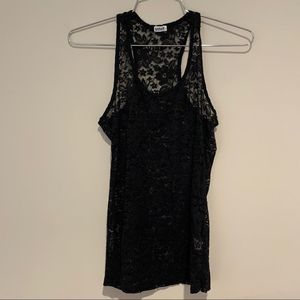 Black Garage Lace Tank Top